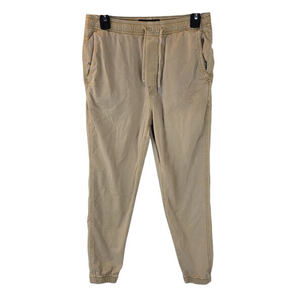 American Eagle Womens Size XS Tan Solid Elastic Waist Jogger Pants - Picture 1 of 11